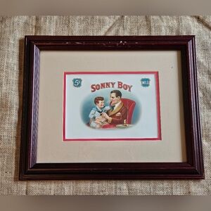 Vintage Sonny Boy Cigar Label Lithograph with Certificate of Authenticity